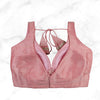 MAYA | PINK SEQUIN TRIMMED PLAIN SILK BLOUSE