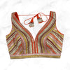 JASMINE | ORANGE MULTI SEQUIN STRIPED BLOUSE