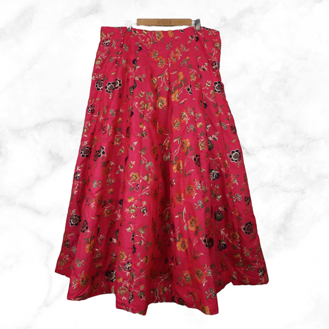 Kavya Gajri Floral Brocade Lengha Skirt