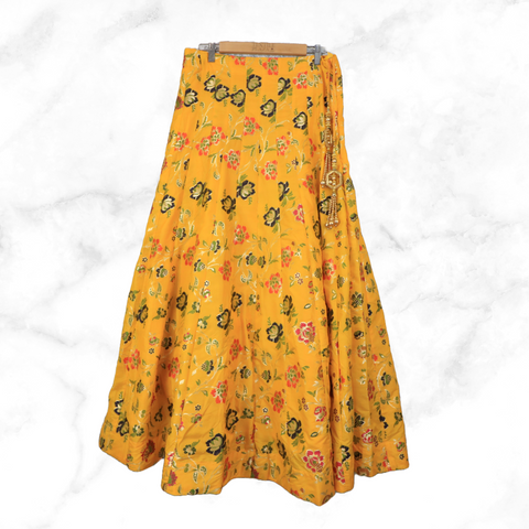 Priyanka Grey Floral Brocade Lengha Skirt