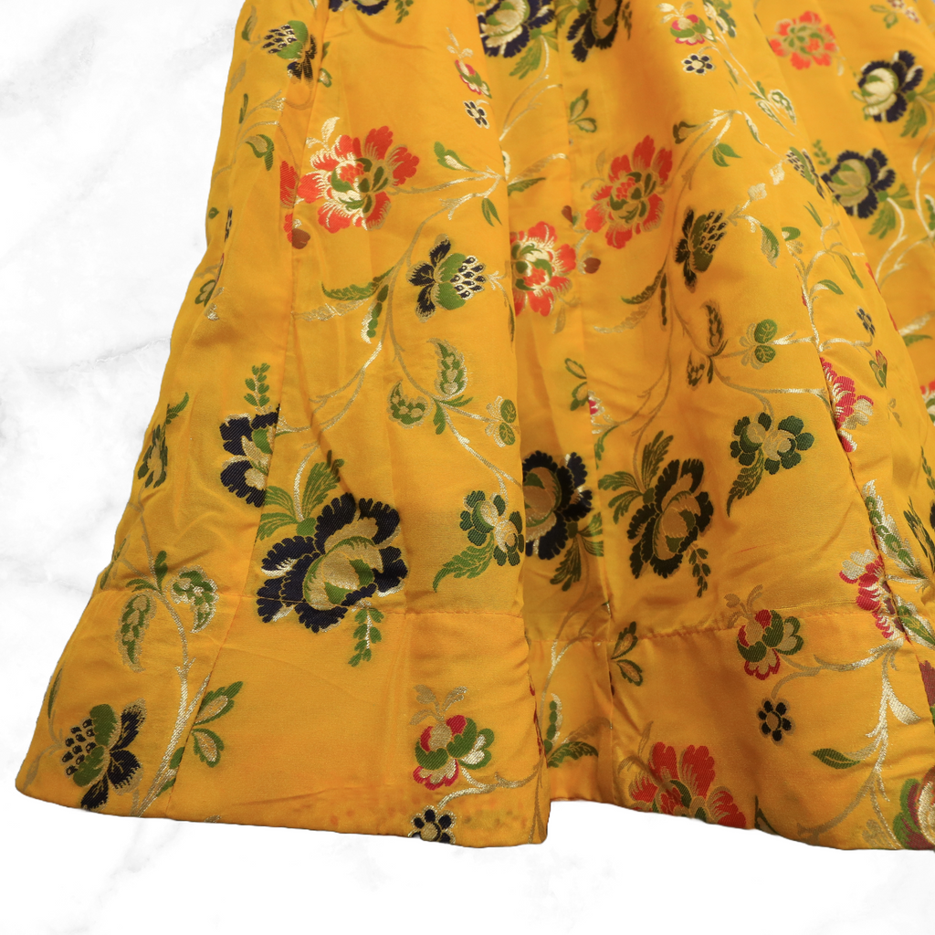 Aditi YELLOW Floral Brocade Lengha Skirt