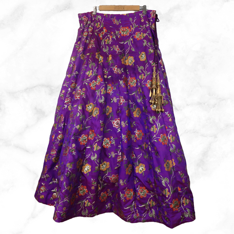 Aditi Multicolour Floral Brocade Lengha Skirt