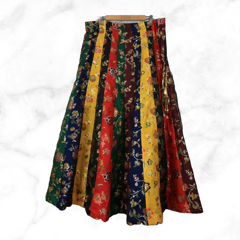 Priyanka Grey Floral Brocade Lengha Skirt