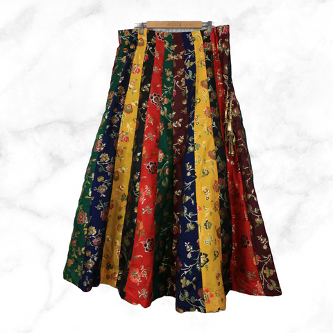 Aditi Maroon  Floral Brocade Lengha Skirt