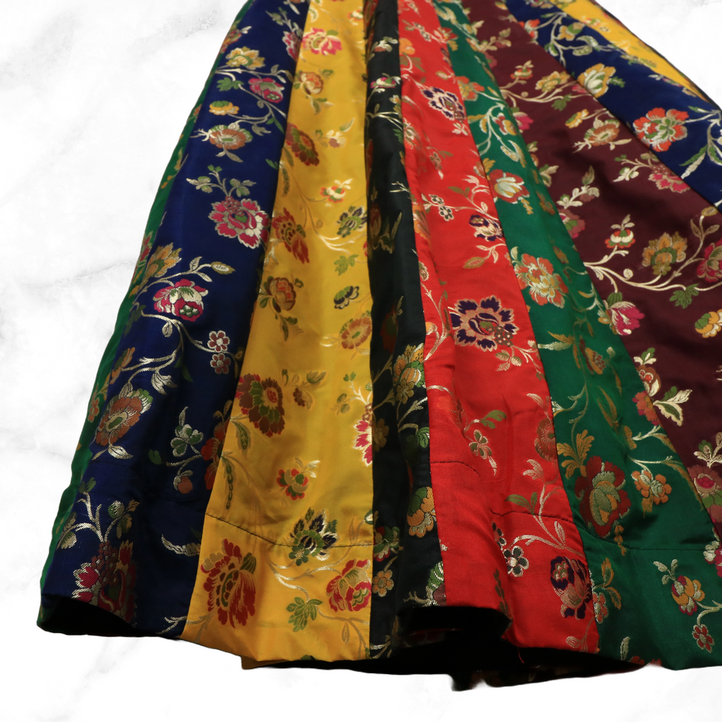 Aditi Multicolour Floral Brocade Lengha Skirt