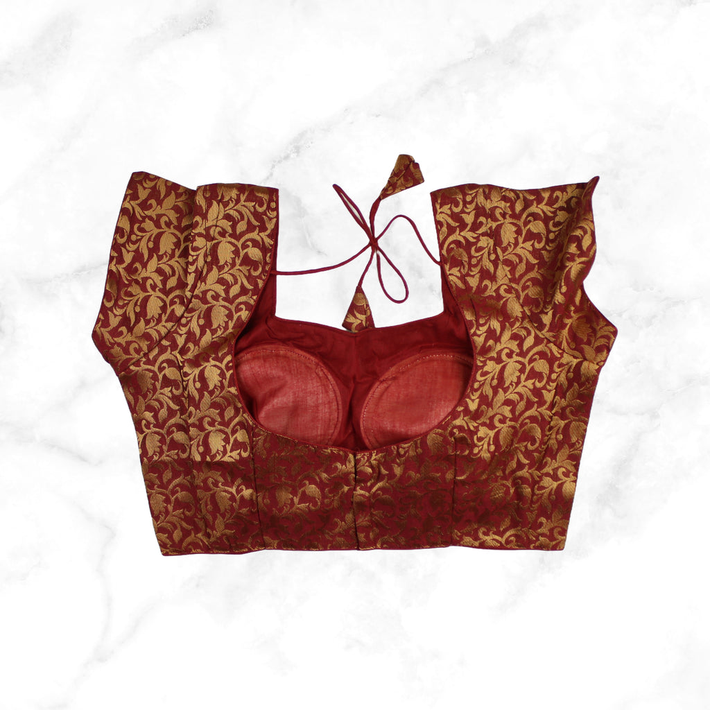 IVY | Maroon Banarsi Blouse