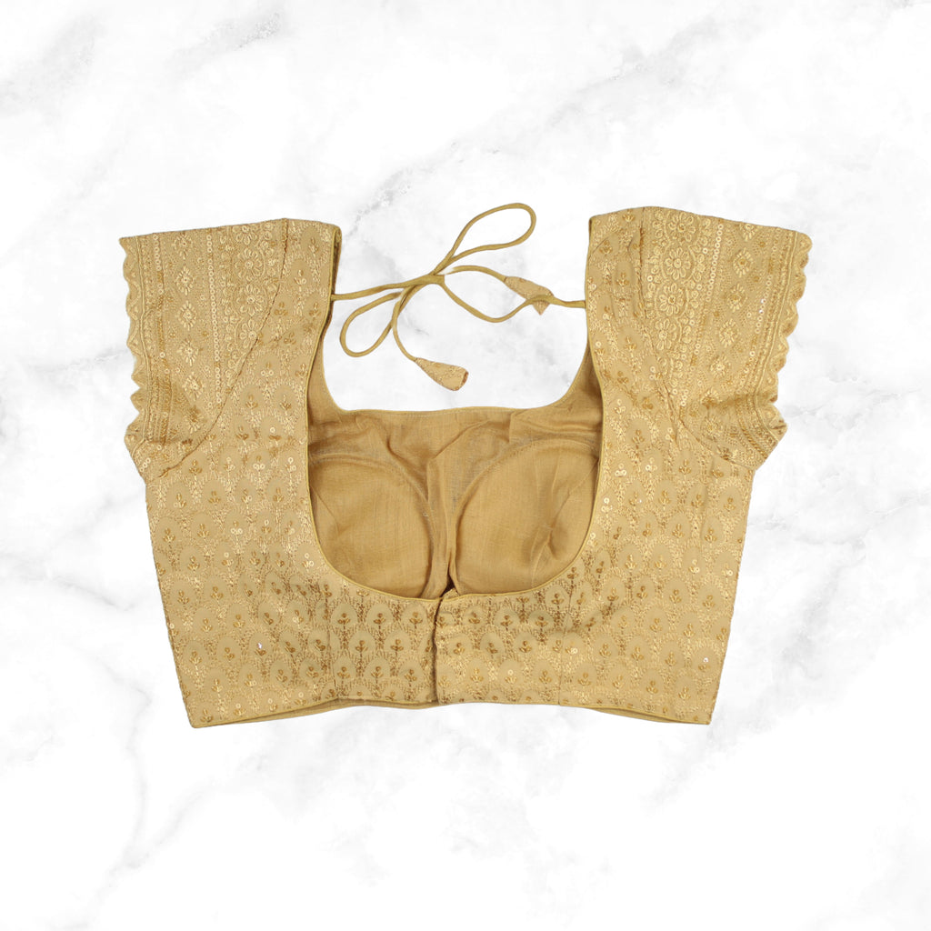 TARA | GOLD THREADWORK BLOUSE