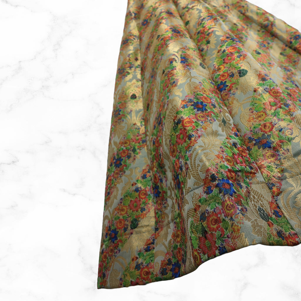 Priyanka Grey Floral Brocade Lengha Skirt