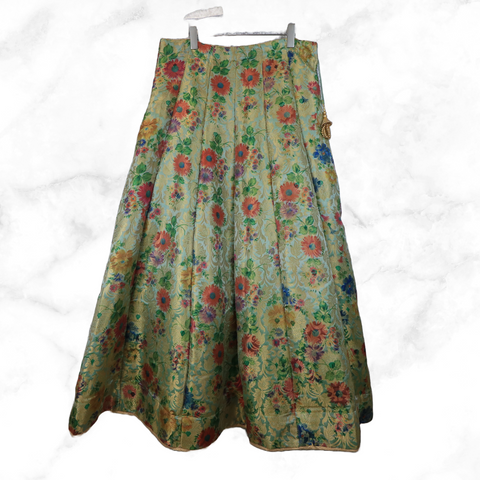 Aditi YELLOW Floral Brocade Lengha Skirt