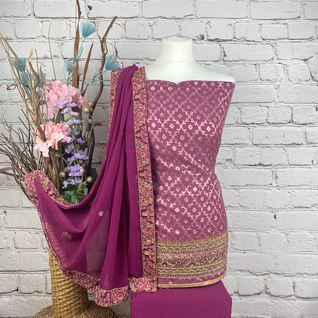 Faux Benarsi Silk Suit