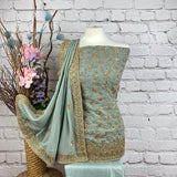 Unstitched Soft Chinnon Silk Suit (A7)