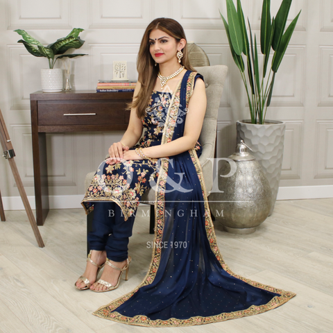 Unstitched Soft Faux Silk Suit