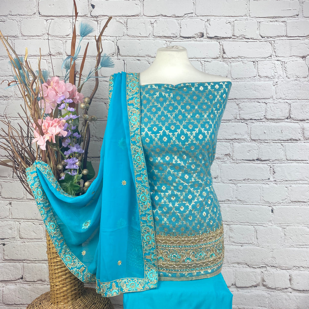 Faux Benarsi Silk Suit