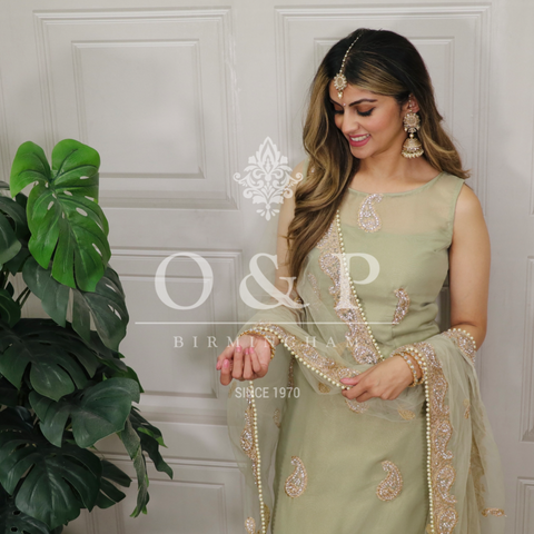 Faux Soft Silk Embroidered Suit (A51)