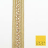 GOLD Double Ribbon Trimming with Gold Stones Border Indian Ethnic Gota X209