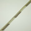 Ivory Gold Chrome Pearl Dashed Beaded Trimming Border Ribbon Gota Trim X406