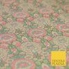 Green Pink Luxury Multi Flower PURE Benarsi Brocade Woven Dress Fabric Fancy1755