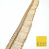 SMOKED GOLD Glass Tube Fringe Bead Tassel Drop Trim Ribbon Border Dance LaceX320