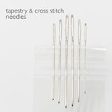KORBOND 6 Pieces Tapestry / Cross Stitch Needles Size 18/24 Canvas Wool 110245