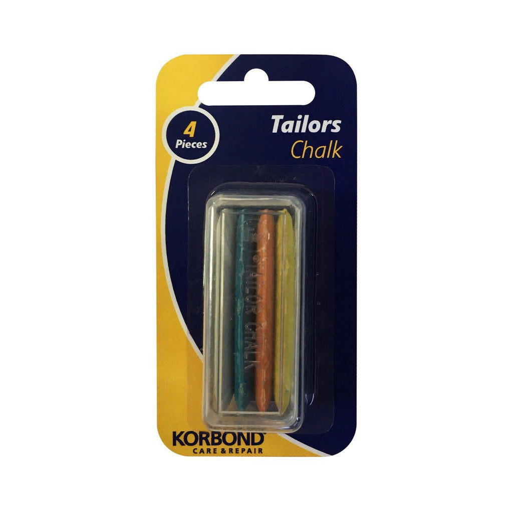 KORBOND 4 Piece Tailors Chalk with Case Clay Based Fabric Pattern Marking 110146