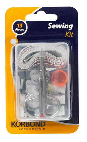 KORBOND Threaded Needle Kit - Needles Buttons Pin Travel Emergency Repair 110495