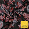 Dark Grey / Wine / Pink Artsy Floral Textured Brocade Jacquard Dress Fabric 6786