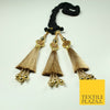 LIGHT GOLD Diamonte Parandi Paranda Indian Tassels Mehndi Jago Hair Braid PR516