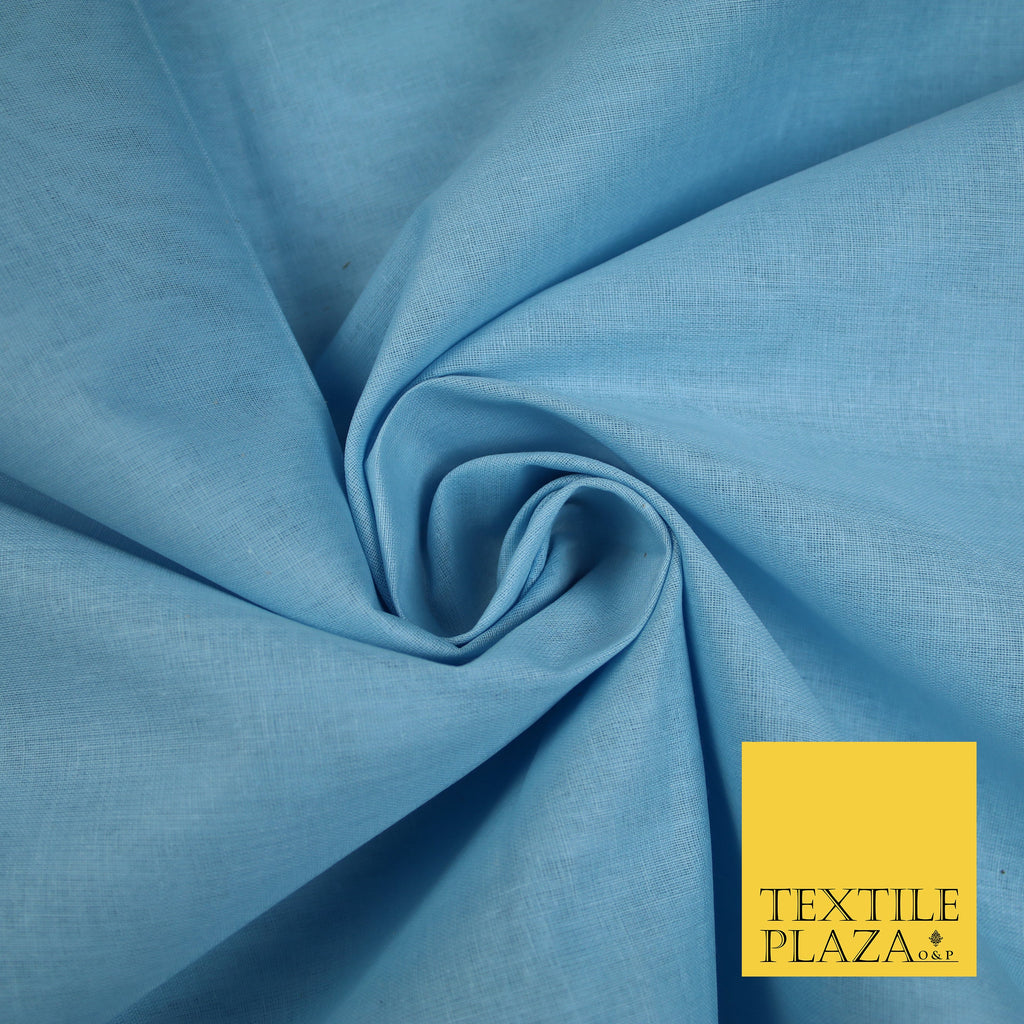 LIGHT BLUE Full Voile 100 COTTON RUBIA Fabric Turban Sikh Dastaar Pagh Patka 3M 5M 6M 7M 8126