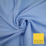 POWDER BLUE - Full Voile 100% COTTON RUBIA Fabric Turban Sikh Dastaar Pagh Patka 3M - 5M - 6M - 7M 8125