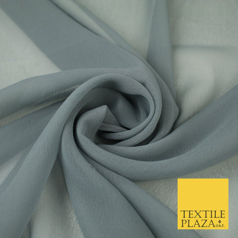 VINTAGE DARK NAVY Premium Plain Dyed Chiffon Fine Soft Georgette Sheer Dress Fabric 8271