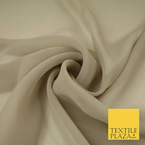 GREY Premium Plain Dyed Chiffon Fine Soft Georgette Sheer Dress Fabric 8299