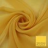 PALE MANGO YELLOW Premium Plain Dyed Chiffon Fine Soft Georgette Sheer Dress Fabric 8304