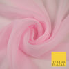 PALE PINK Premium Plain Dyed Chiffon Fine Soft Georgette Sheer Dress Fabric 8314