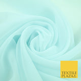 PALE GREY BLUE Premium Plain Dyed Chiffon Fine Soft Georgette Sheer Dress Fabric 8408