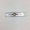 Single Round Metal Red Stoned Rakhi With Silver Beads - R105