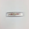 Single Diamond Shaped Silver Stoned Rakhi With Red Beads - R108