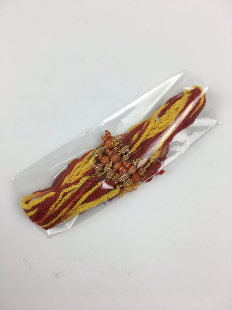 Dozen Rakhis With Red Thread And Beads - R119