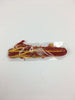 Dozen Rakhis With Orange And Gold beads on a Multicolour Thread - R130