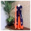 CHILDREN'S CORAL & NAVY LONG DRESS