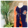 CHILDREN'S CORAL & NAVY LONG DRESS