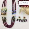 Multicoloured Semi-Precious Stone Rani Haar Set