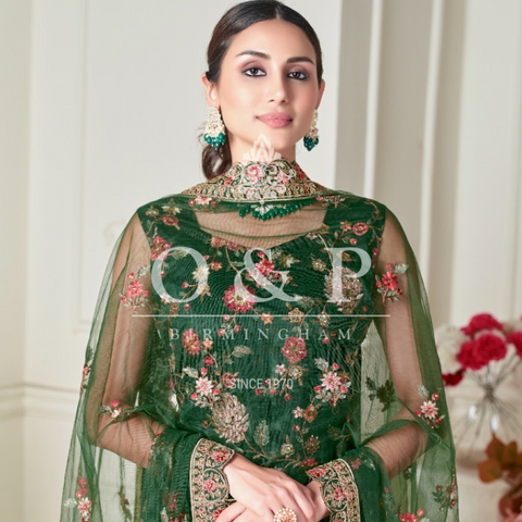 Faux Soft Raw Silk Embroidered Suit (A51)