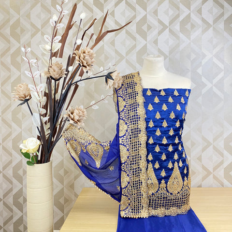Faux Benarsi Embroidered Suit (A41)