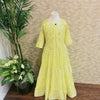 CHILDREN'S PALE LEMON LONG DRESS WITH ATTACHED JACKET