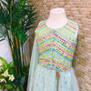 CHILDREN'S LIGHT AQUA BLUE TULLE NET LENGHA