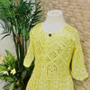 CHILDREN'S PALE LEMON LONG DRESS WITH ATTACHED JACKET