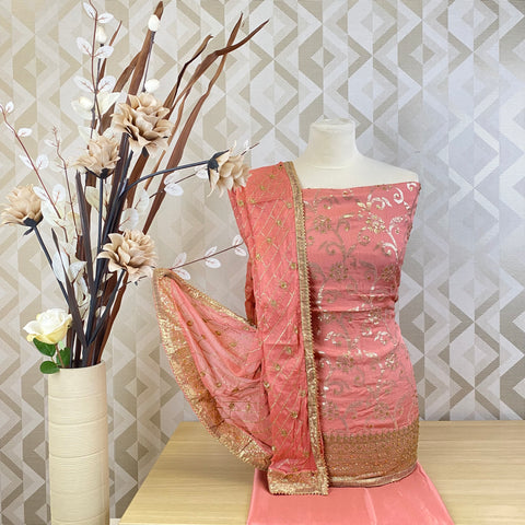 Self Printed Floral Garam Suit